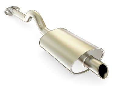 Muffler and deals exhaust